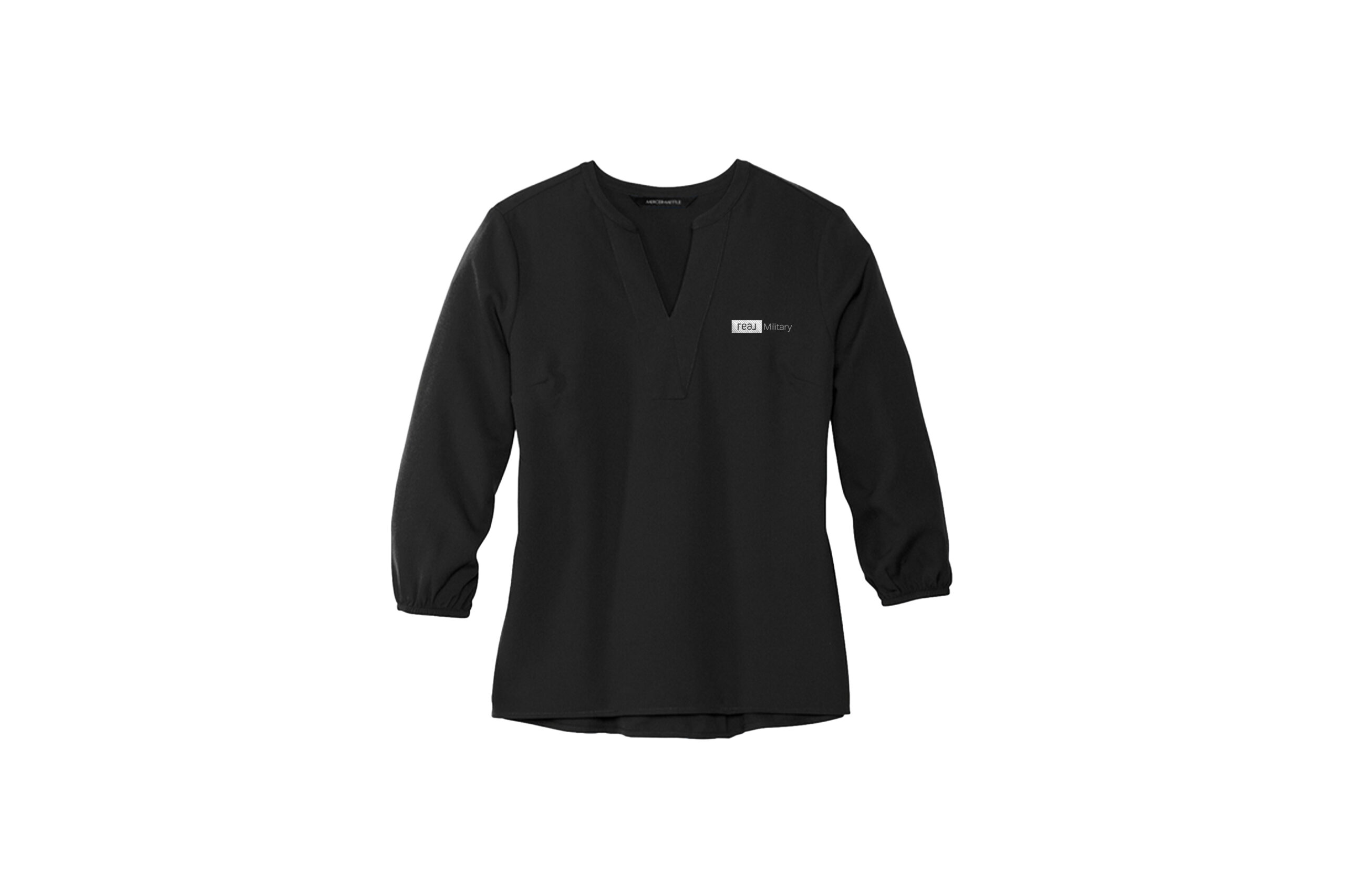 Real Military | Mercer+Mettle® Women's Stretch Crepe Long Sleeve Camp Blouse - Image 3